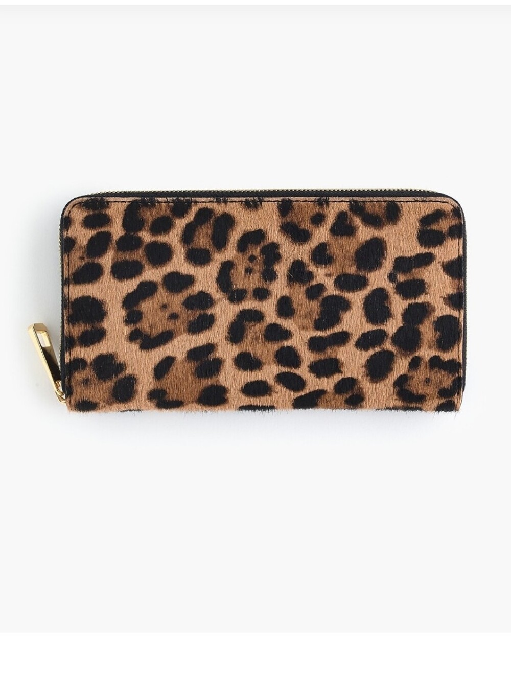 J. Crew Harper continental Wallet in Italian Calf Hair